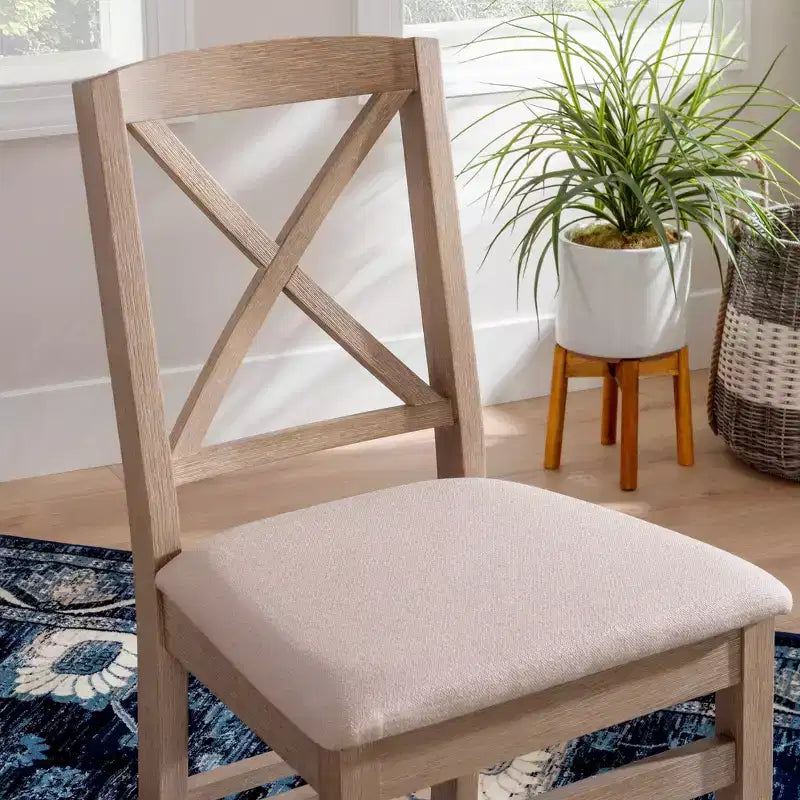 Set of 2 Triena X-Back Dining Chairs - Linon