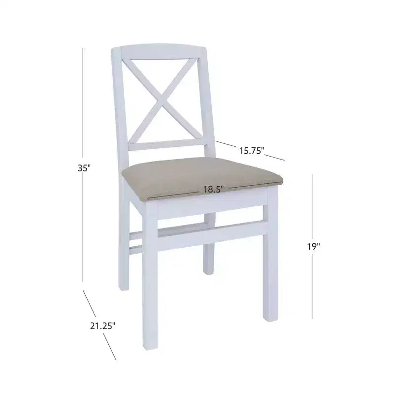 Set of 2 Triena X-Back Dining Chairs - Linon