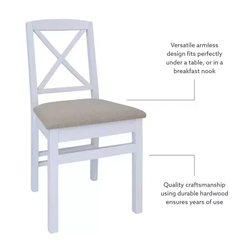 Set of 2 Triena X-Back Dining Chairs - Linon