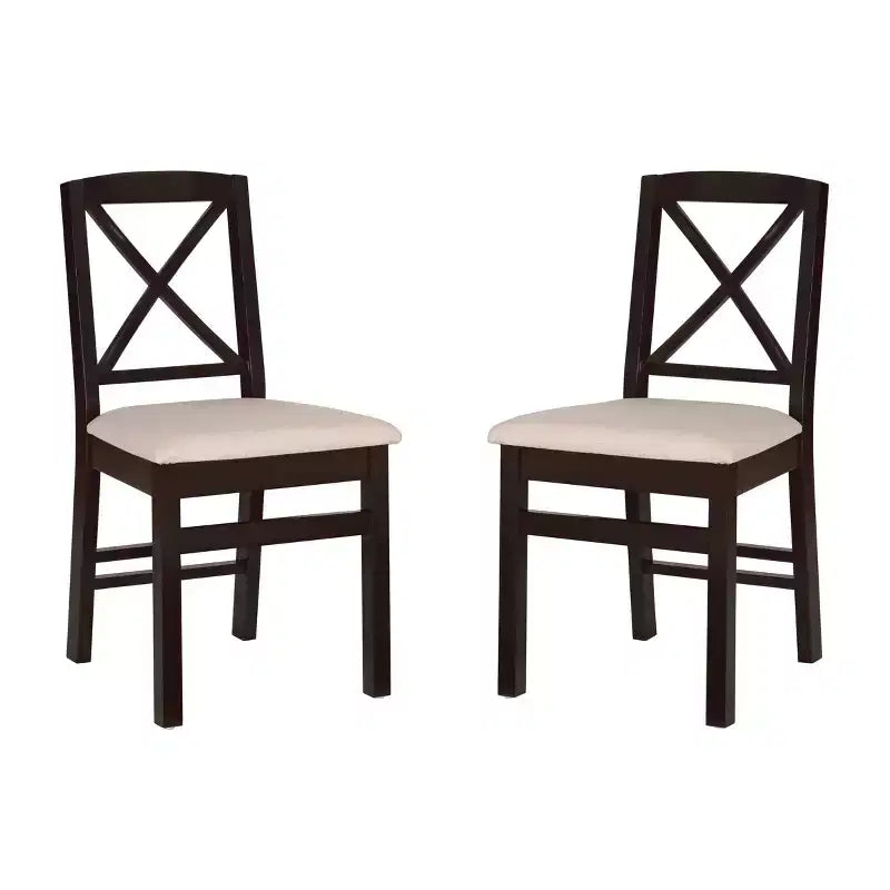 Set of 2 Triena X-Back Dining Chairs - Linon