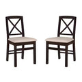 Set of 2 Triena X-Back Dining Chairs - Linon