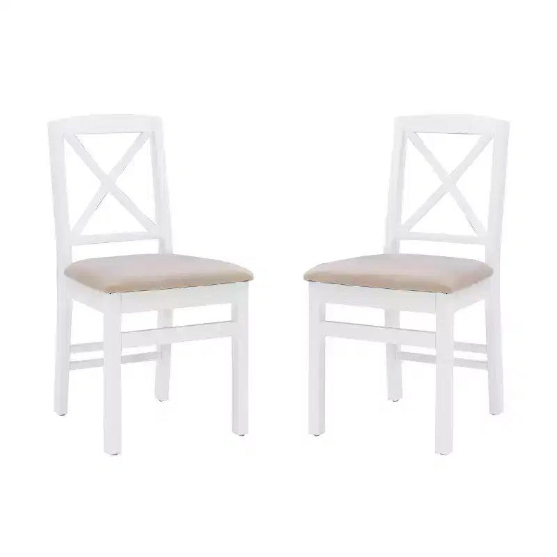 Set of 2 Triena X-Back Dining Chairs - Linon