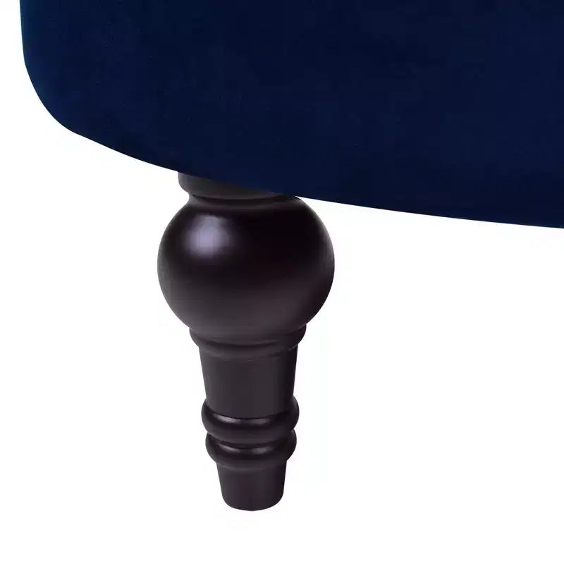 Jennifer Taylor Home Dawn Tufted Round Ottoman Nailhead Accents