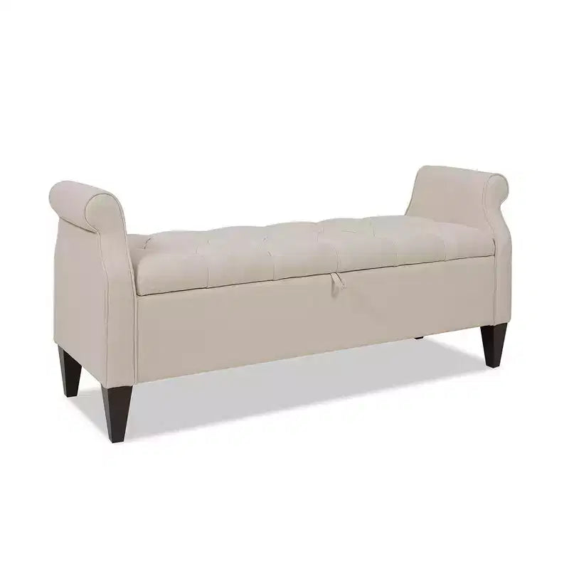 Jennifer Taylor Home Jacqueline Tufted Roll Arm Storage Bench