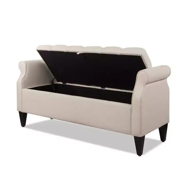 Jennifer Taylor Home Jacqueline Tufted Roll Arm Storage Bench