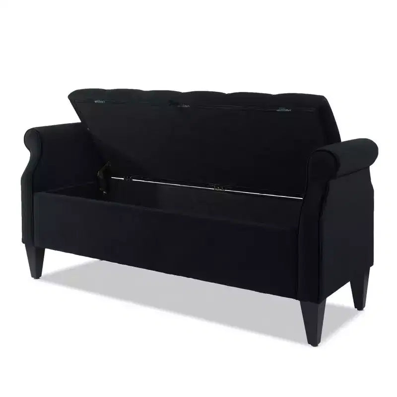 Jennifer Taylor Home Jacqueline Tufted Roll Arm Storage Bench