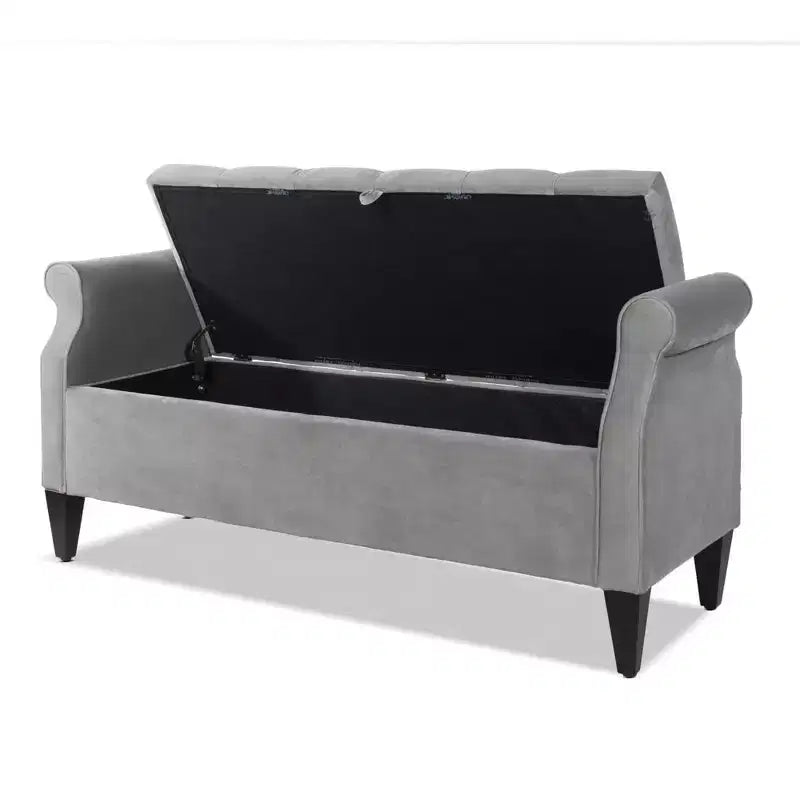 Jennifer Taylor Home Jacqueline Tufted Roll Arm Storage Bench